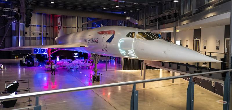 Concorde aircraft at Concorde Museum Aerospace Bristol